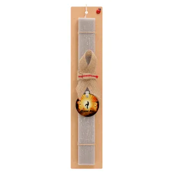 Cobra Kai, Easter Set, wooden keychain & scented Easter candle flat (30cm) (GRAY)