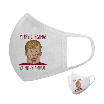 home alone, Merry Christmas ya filthy animal, Μάσκα υφασμάτινη υψηλής άνεσης παιδική (Δώρο πλαστική θήκη)