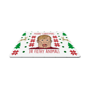 home alone, Merry Christmas ya filthy animal, Mousepad rect 27x19cm