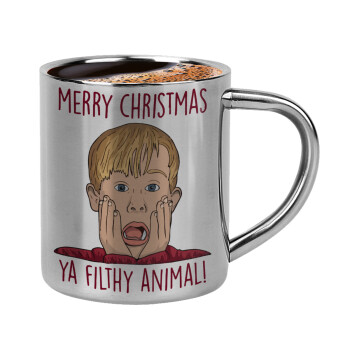 home alone, Merry Christmas ya filthy animal, Κουπάκι μεταλλικό διπλού τοιχώματος για espresso (220ml)
