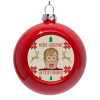 Red Christmas tree ornament bauble 8cm