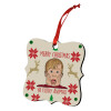 Christmas ornament polygon wooden 7.5cm