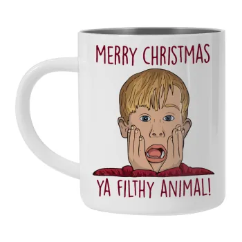 home alone, Merry Christmas ya filthy animal, Mug Stainless steel double wall 300ml