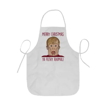 home alone, Merry Christmas ya filthy animal, Ποδιά Σεφ ολόσωμη κοντή  Παιδική (44x62cm)