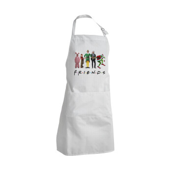 Christmas FRIENDS, Adult Chef Apron (with sliders and 2 pockets)