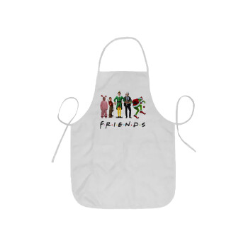 Christmas FRIENDS, Ποδιά Σεφ ολόσωμη κοντή  Παιδική (44x62cm)