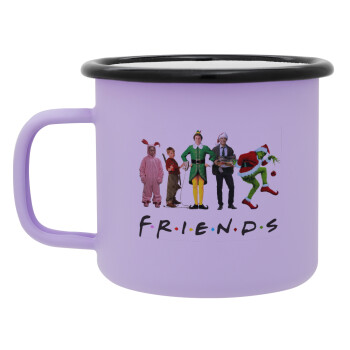 Christmas FRIENDS, Κούπα Μεταλλική εμαγιέ ΜΑΤ Light Pastel Purple 360ml