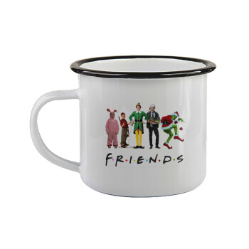 Christmas FRIENDS, Κούπα εμαγιέ με μαύρο χείλος 360ml