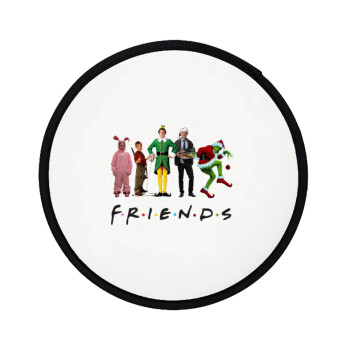 Christmas FRIENDS, Βεντάλια υφασμάτινη αναδιπλούμενη με θήκη (20cm)