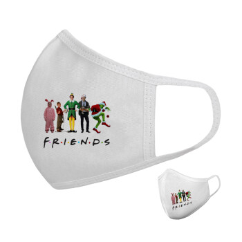 Christmas FRIENDS, Μάσκα υφασμάτινη υψηλής άνεσης παιδική (Δώρο πλαστική θήκη)