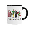 Christmas FRIENDS, Mug colored black, ceramic, 330ml