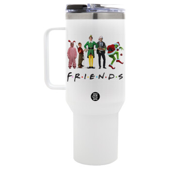 Christmas FRIENDS, Mega Stainless steel Tumbler with lid, double wall 1,2L