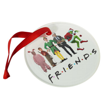 Christmas FRIENDS, Christmas ornament glass 9cm