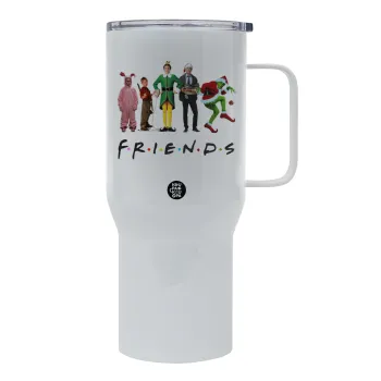Christmas FRIENDS, Tumbler με καπάκι, διπλού τοιχώματος (θερμό) 750L