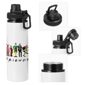 Christmas FRIENDS, Metal water bottle with safety cap, aluminum 850ml