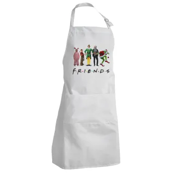 Christmas FRIENDS, Adult Chef Apron (with sliders and 2 pockets)