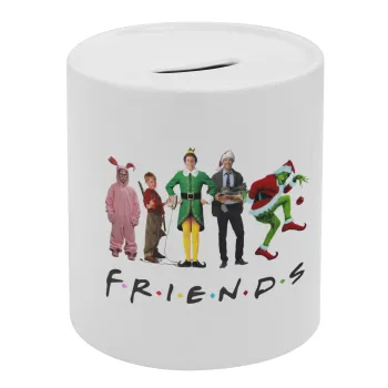 Christmas FRIENDS, Κουμπαράς πορσελάνης με τάπα