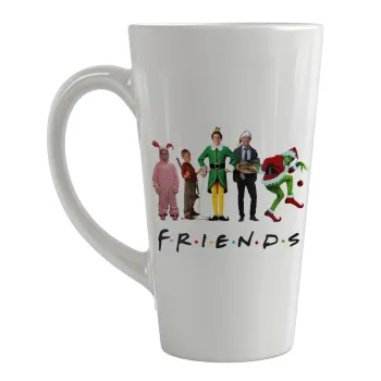 Christmas FRIENDS, Κούπα κωνική Latte Μεγάλη, κεραμική, 450ml
