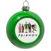Στολίδι Χριστουγεννιάτικη μπάλα δένδρου Πράσινο 8cm