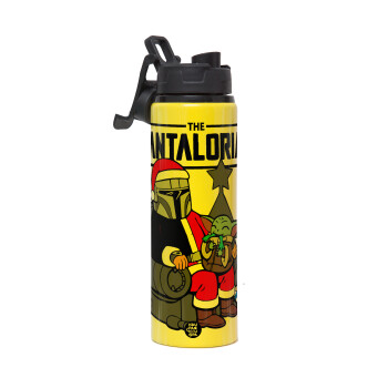 Star Wars Santalorian, Μεταλλικό παγούρι νερού με καπάκι ασφαλείας, αλουμινίου 850ml