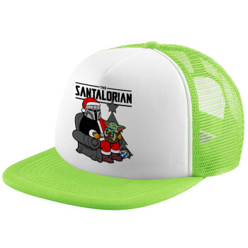 Star Wars Santalorian, Καπέλο Soft Trucker με Δίχτυ Πράσινο/Λευκό
