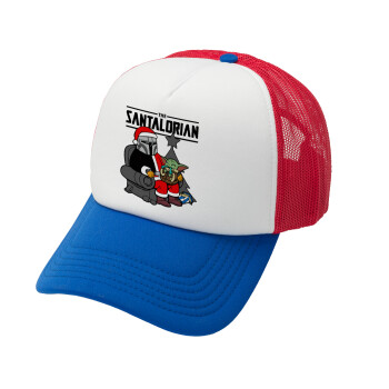 Star Wars Santalorian, Καπέλο Soft Trucker με Δίχτυ Red/Blue/White 