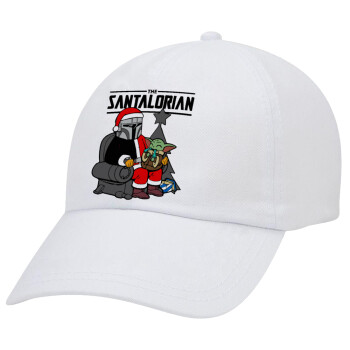 Star Wars Santalorian, Καπέλο Ενηλίκων Baseball Λευκό 5-φύλλο (POLYESTER, ΕΝΗΛΙΚΩΝ, UNISEX, ONE SIZE)