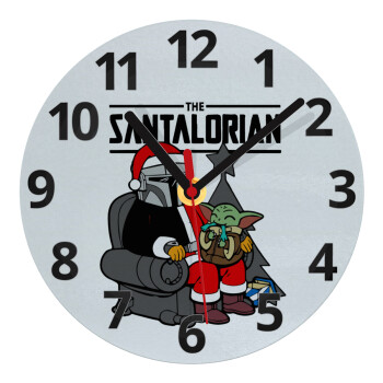 Star Wars Santalorian, Ρολόι τοίχου γυάλινο (20cm)