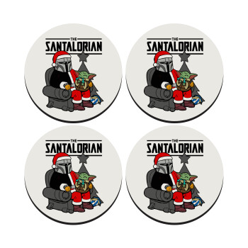 Star Wars Santalorian, SET of 4 round wooden coasters (9cm)