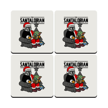 Star Wars Santalorian, ΣΕΤ 4 Σουβέρ ξύλινα τετράγωνα (9cm)