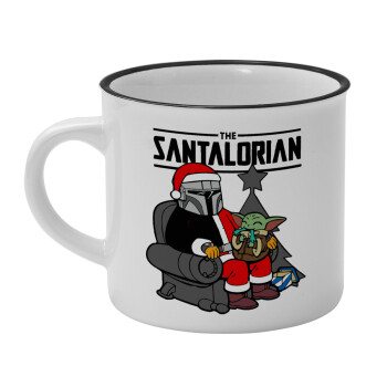 Star Wars Santalorian, Κούπα κεραμική vintage Λευκή/Μαύρη 230ml