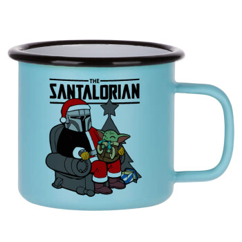 Star Wars Santalorian, Κούπα Μεταλλική εμαγιέ ΜΑΤ σιέλ 360ml