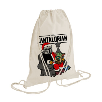 Star Wars Santalorian, Τσάντα πλάτης πουγκί GYMBAG natural (28x40cm)