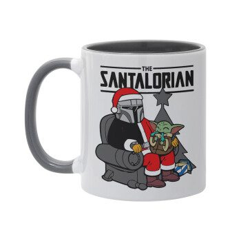 Star Wars Santalorian, Κούπα χρωματιστή γκρι, κεραμική, 330ml