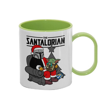 Star Wars Santalorian, Κούπα (πλαστική) (BPA-FREE) Polymer Πράσινη για παιδιά, 330ml