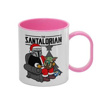 Star Wars Santalorian, Κούπα (πλαστική) (BPA-FREE) Polymer Ροζ για παιδιά, 330ml