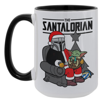 Star Wars Santalorian, Κούπα Mega 15oz, κεραμική Μαύρη, 450ml