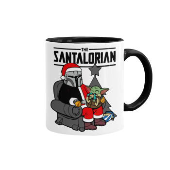 Star Wars Santalorian, Κούπα χρωματιστή μαύρη, κεραμική, 330ml