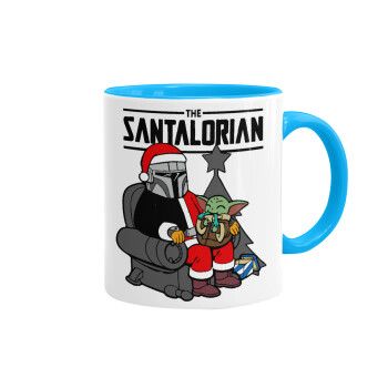 Star Wars Santalorian, Κούπα χρωματιστή γαλάζια, κεραμική, 330ml