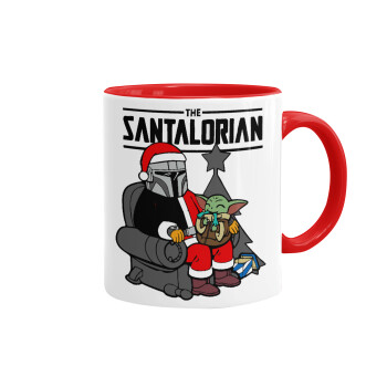 Star Wars Santalorian, Κούπα χρωματιστή κόκκινη, κεραμική, 330ml
