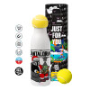 Tennis ball Metal mug thermos White, double wall, 550ml