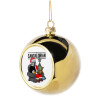 Golden Christmas tree ball ornament 8cm