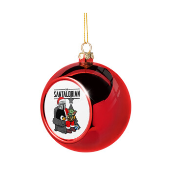 Star Wars Santalorian, Χριστουγεννιάτικη μπάλα δένδρου Κόκκινη 8cm