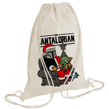 Star Wars Santalorian, Τσάντα πλάτης πουγκί GYMBAG natural (28x40cm)