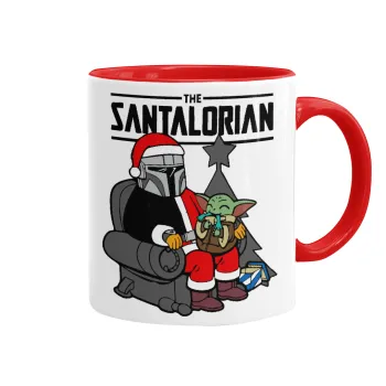 Star Wars Santalorian, Κούπα χρωματιστή κόκκινη, κεραμική, 330ml