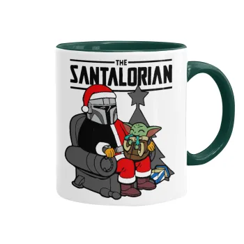 Star Wars Santalorian, Κούπα χρωματιστή πράσινη, κεραμική, 330ml
