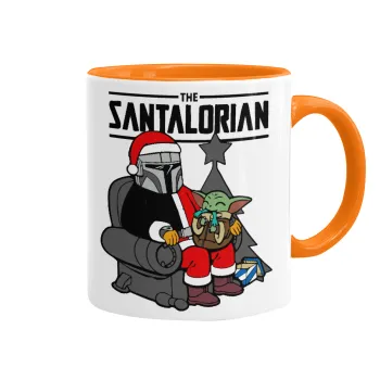 Star Wars Santalorian, Κούπα χρωματιστή πορτοκαλί, κεραμική, 330ml