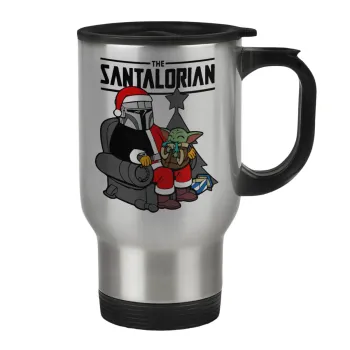 Star Wars Santalorian, Κούπα ταξιδιού ανοξείδωτη με καπάκι, διπλού τοιχώματος (θερμό) 450ml