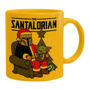Star Wars Santalorian, Ceramic coffee mug yellow, 330ml