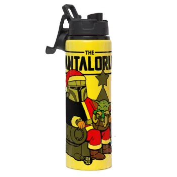Star Wars Santalorian, Μεταλλικό παγούρι νερού με καπάκι ασφαλείας, αλουμινίου 850ml